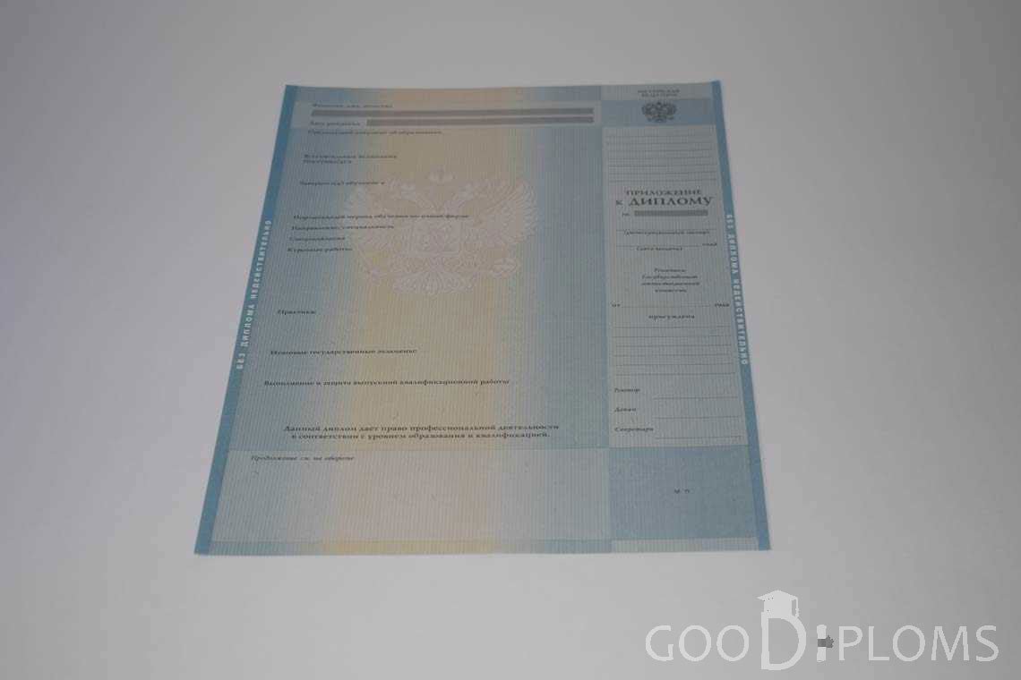 Приложение к Диплому о Высшем Образовании с Отличием - Днепропетровск